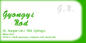 gyongyi mod business card